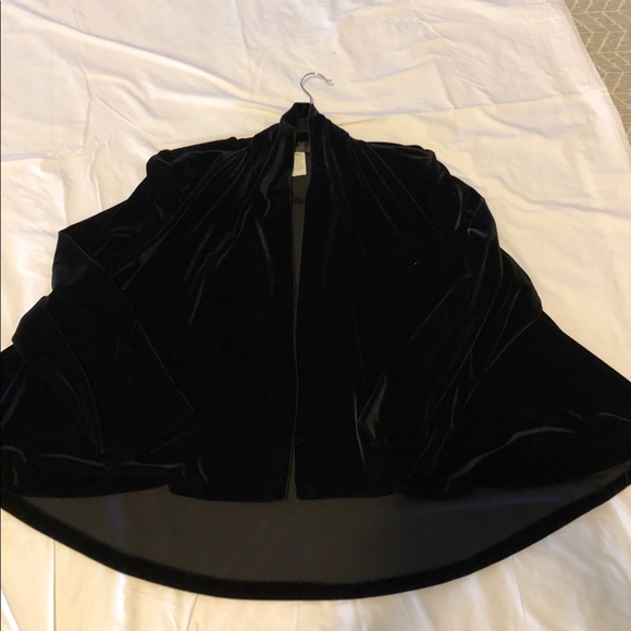 Alex Evenings black velvet jacket size L - Picture 4 of 4